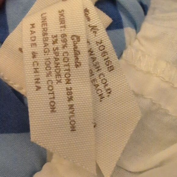 Matilda Jane Dutch Apple Skirt Large Blue Check Embroidered Strawberry Women's S - Picture 10 of 10